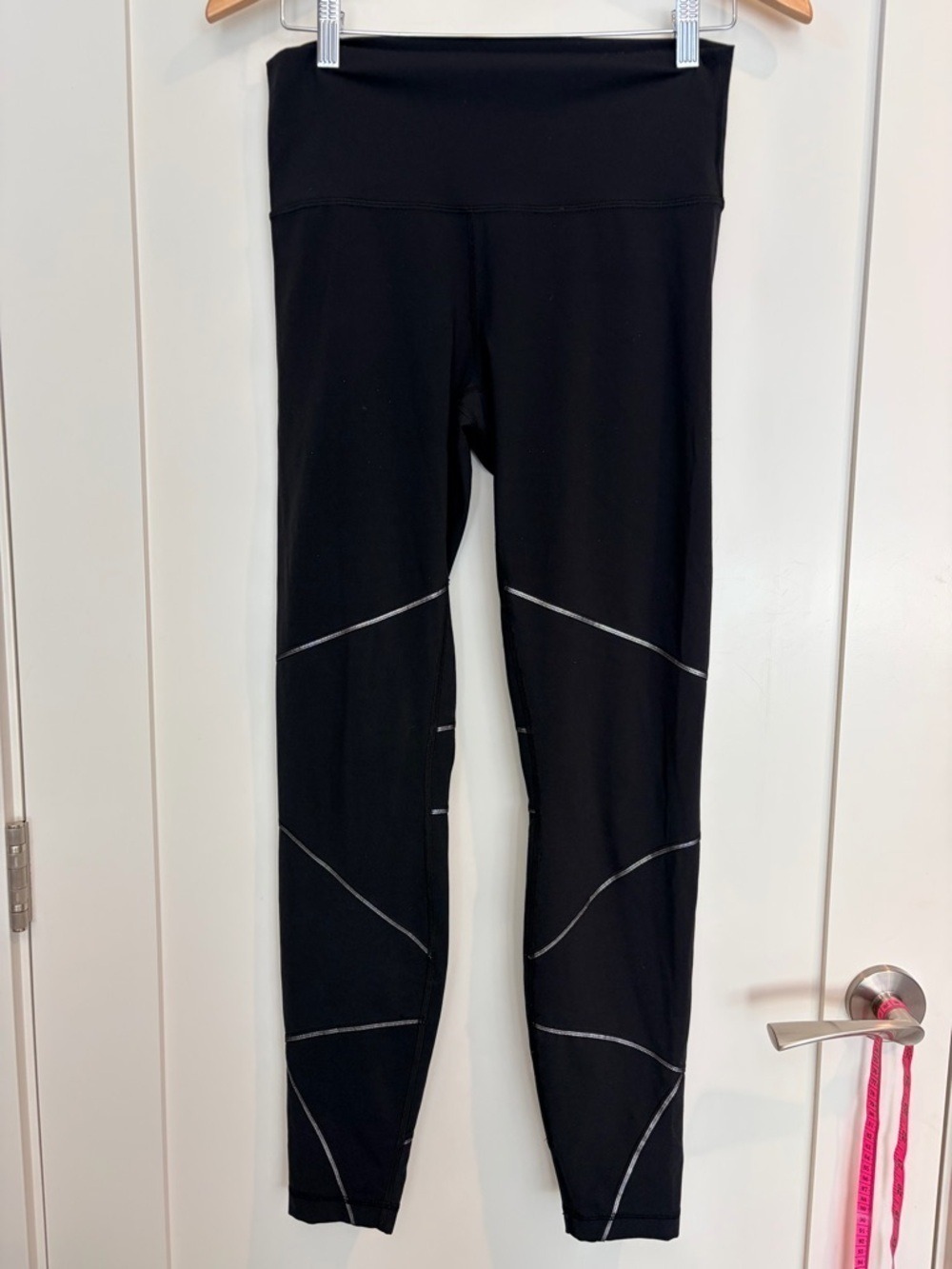 Lululemon Base Pace style Leggings Black Reflective
